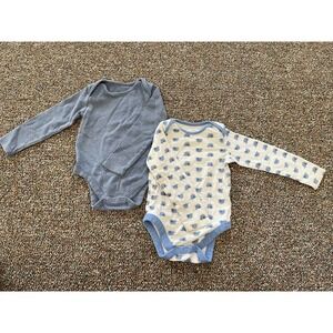 F&F Boys Dinosaur Long-Sleeved Bodysuits Set 12-18M